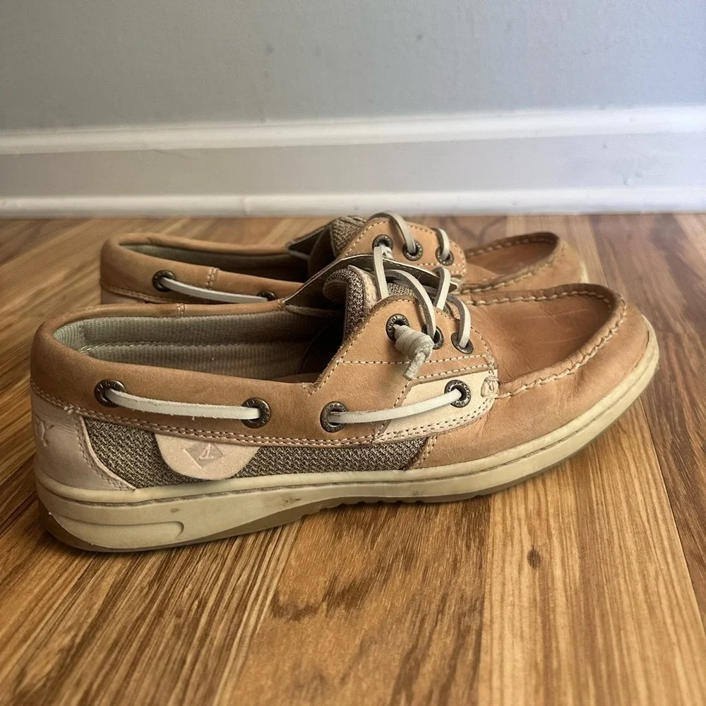 Sperry Top Sider Women Leather Boat Shoes Brown With Memory Foam Size 7